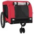 Remolque de bicicleta mascotas hierro tela Oxford rojo