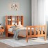 Cama con estantería sin colchón madera maciza marrón 75x190