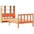 Cama con estantería sin colchón madera maciza marrón 75x190