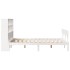 Cama con estantería sin colchón madera maciza blanca 150x200