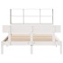 Cama con estantería sin colchón madera maciza blanca 160x200