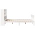 Cama con estantería sin colchón madera maciza blanca 160x200