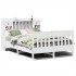 Estructura de cama sin colchón madera maciza de pino 160x200