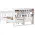 Estructura de cama sin colchón madera maciza de pino 160x200
