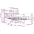 Estructura de cama sin colchón madera maciza de pino 160x200