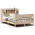 Estructura de cama sin colchón madera de pino blanco 150x200