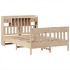 Estructura de cama sin colchón madera de pino blanco 150x200