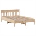 Estructura de cama sin colchón madera de pino blanco 150x200