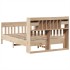 Estructura de cama sin colchón madera de pino blanco 150x200