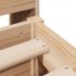 Estructura de cama sin colchón madera de pino blanco 150x200