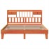Cama sin colchón madera maciza de pino marrón cera 200x200