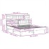 Cama sin colchón madera maciza de pino marrón cera 200x200