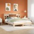 Estructura de cama sin colchón madera maciza de pino 200x200