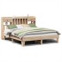 Estructura de cama sin colchón madera maciza de pino 200x200