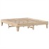 Estructura de cama sin colchón madera maciza de pino 200x200