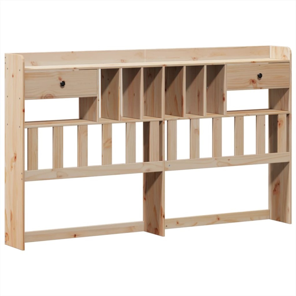 Estructura de cama sin colchón madera maciza de pino 200x200