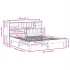 Estructura de cama sin colchón madera maciza de pino 200x200