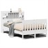 Estructura de cama sin colchón madera de pino blanco 135x190