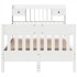 Estructura de cama sin colchón madera de pino blanco 135x190