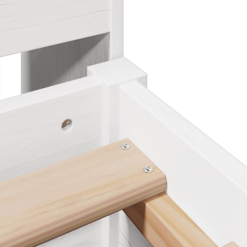 Estructura de cama sin colchón madera de pino blanco 135x190
