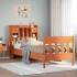 Estructura de cama sin colchón madera maciza marrón 90x190