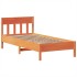 Estructura de cama sin colchón madera maciza marrón 90x190