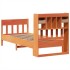 Estructura de cama sin colchón madera maciza marrón 90x190