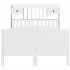 Cama con estantería sin colchón madera maciza blanca 135x190