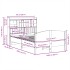 Cama con estantería sin colchón madera maciza blanca 135x190