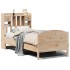 Cama con estantería sin colchón madera maciza de pino