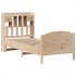 Cama con estantería sin colchón madera maciza de pino