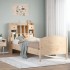 Cama con estantería sin colchón madera maciza de pino 90x190