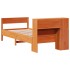 Cama con estantería sin colchón madera maciza marrón 75x190