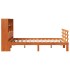 Cama con estantería sin colchón madera maciza marrón 140x200
