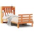 Cama con estantería sin colchón madera maciza marrón 100x200
