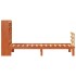 Cama con estantería sin colchón madera maciza marrón 100x200
