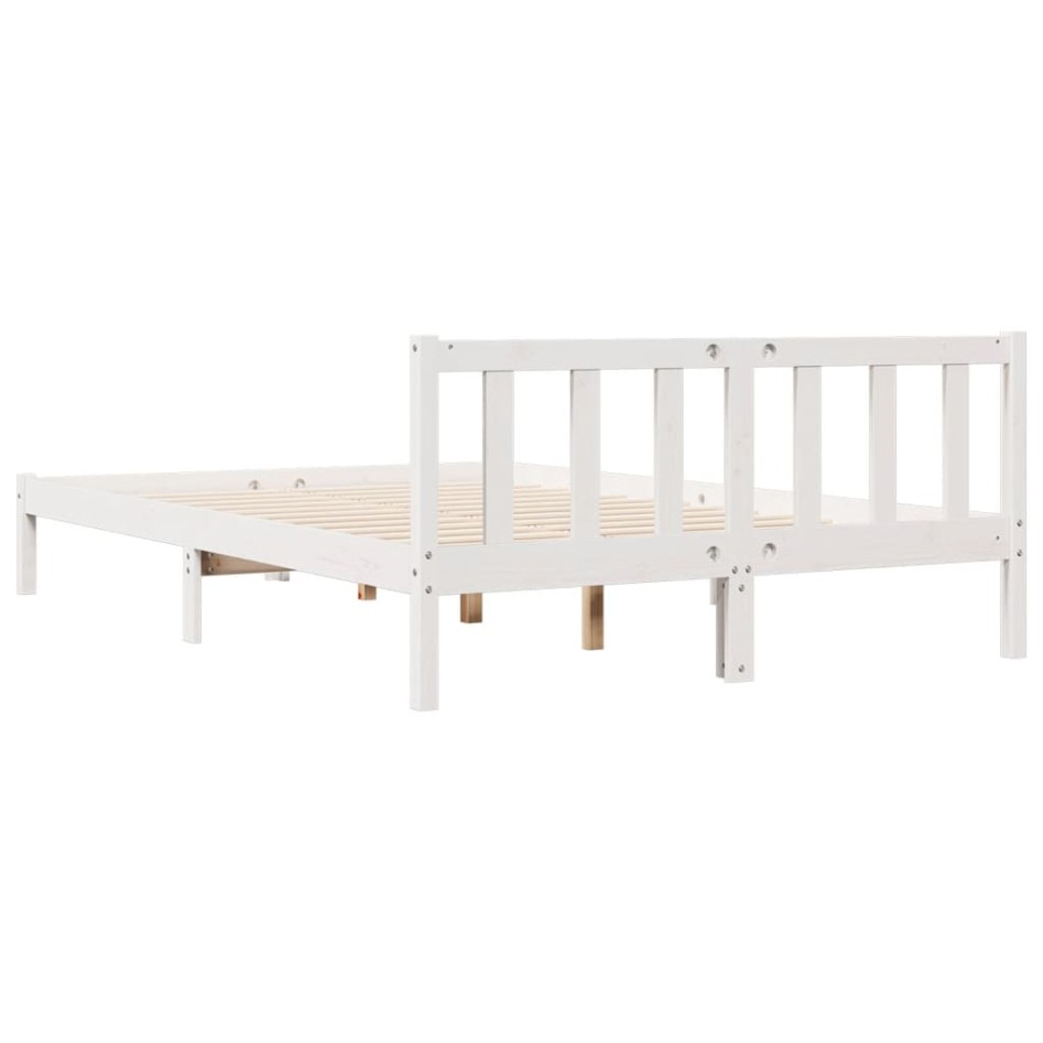Cama extralarga sin colchón madera maciza pino blanca 80x210