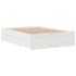 Cama con estantería sin colchón madera maciza blanca 160x200