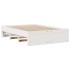 Cama con estantería sin colchón madera maciza blanca 160x200