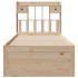 Cama con estantería sin colchón madera maciza de pino 90x200