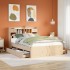 Cama con estantería sin colchón madera maciza de pino
