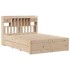 Cama con estantería sin colchón madera maciza de pino