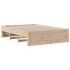 Cama con estantería sin colchón madera maciza de pino