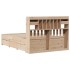 Cama con estantería sin colchón madera maciza de pino
