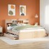 Cama con estantería sin colchón madera maciza de pino