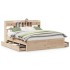 Cama con estantería sin colchón madera maciza de pino