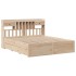 Cama con estantería sin colchón madera maciza de pino