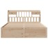 Cama con estantería sin colchón madera maciza de pino