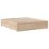 Cama con estantería sin colchón madera maciza de pino