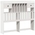 Cama con estantería sin colchón madera maciza blanca 135x190